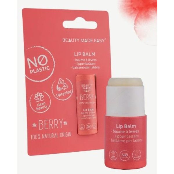 Beauty Made Easy Paper Tube Lip Balm Berry