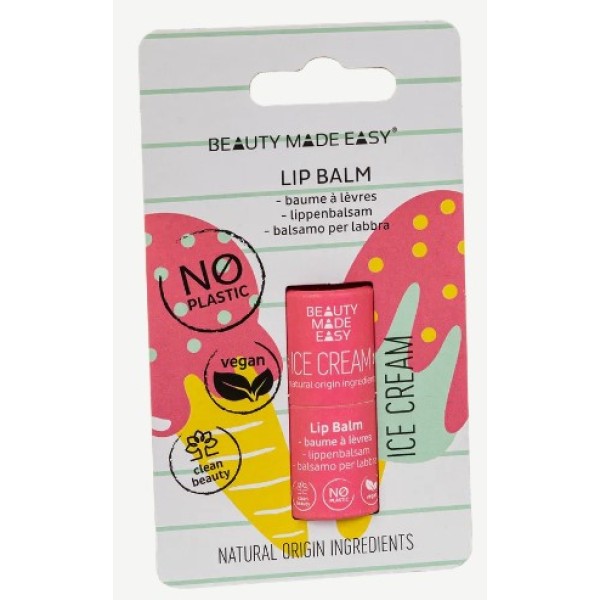 Beauty Made Easy Paper Tube Lip Balm Ice Cream