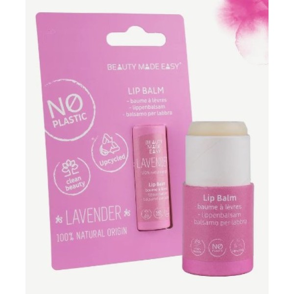 Beauty Made Easy Paper Tube Lip Balm Lavender