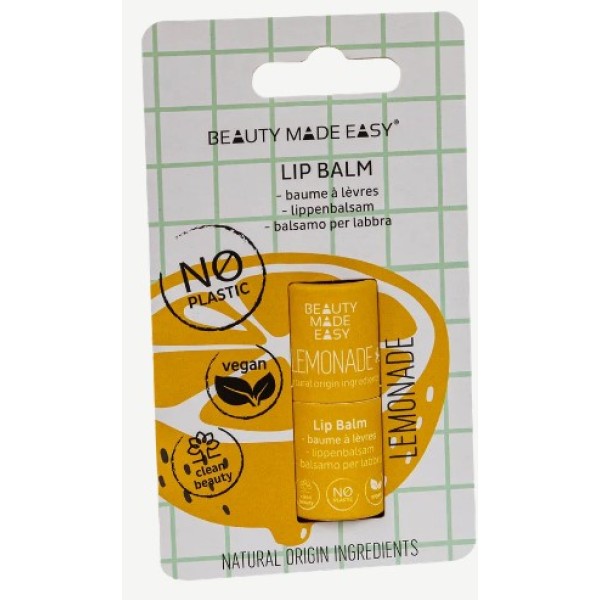 Beauty Made Easy Paper Tube Lip Balm Lemonade